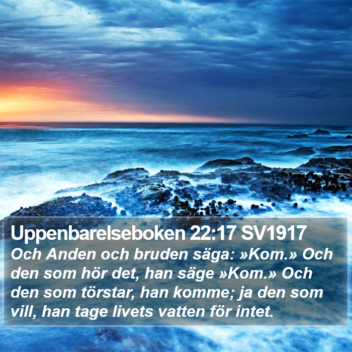 Uppenbarelseboken 22:17 SV1917 Bible Study